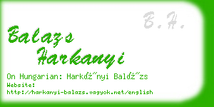 balazs harkanyi business card